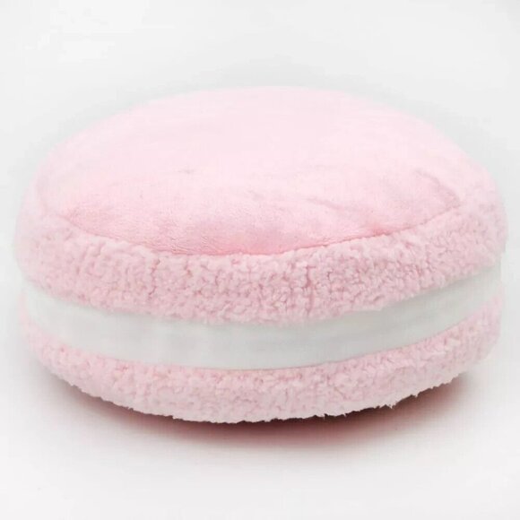 Macaron 12" Plush Pink Throw Pillow - Picture 1 of 12